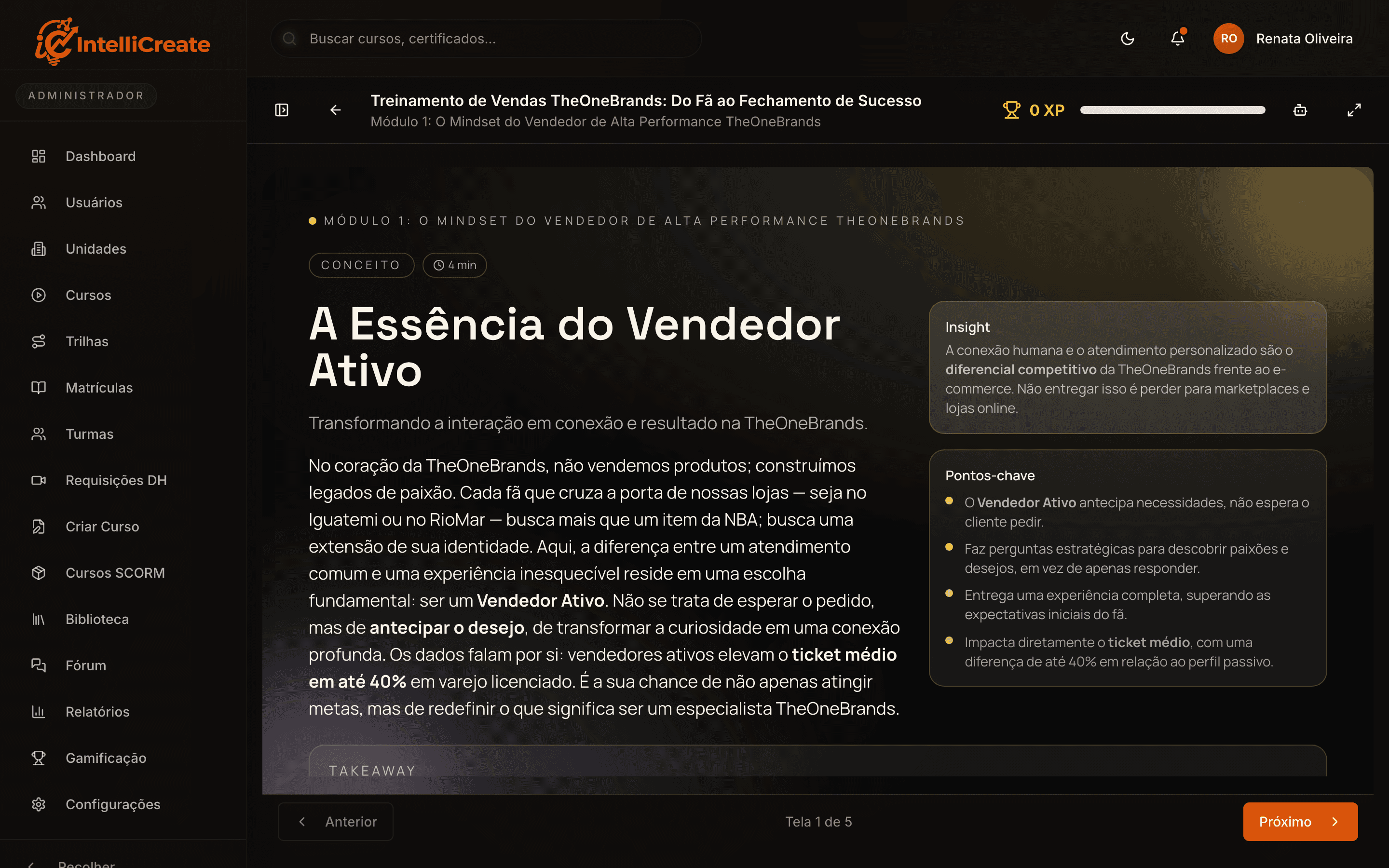 Experiência do aluno